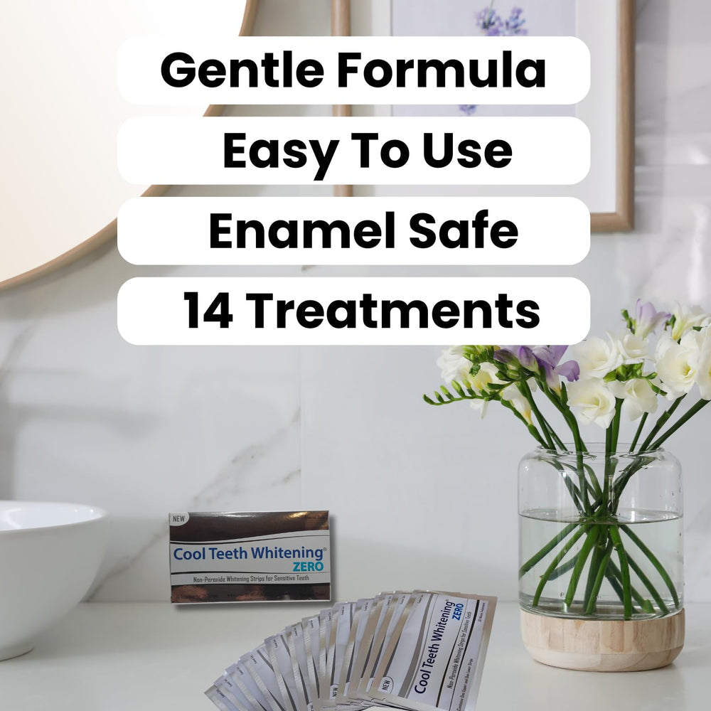 Easy-to-use, comfortable fit whitening strips for on-the-go