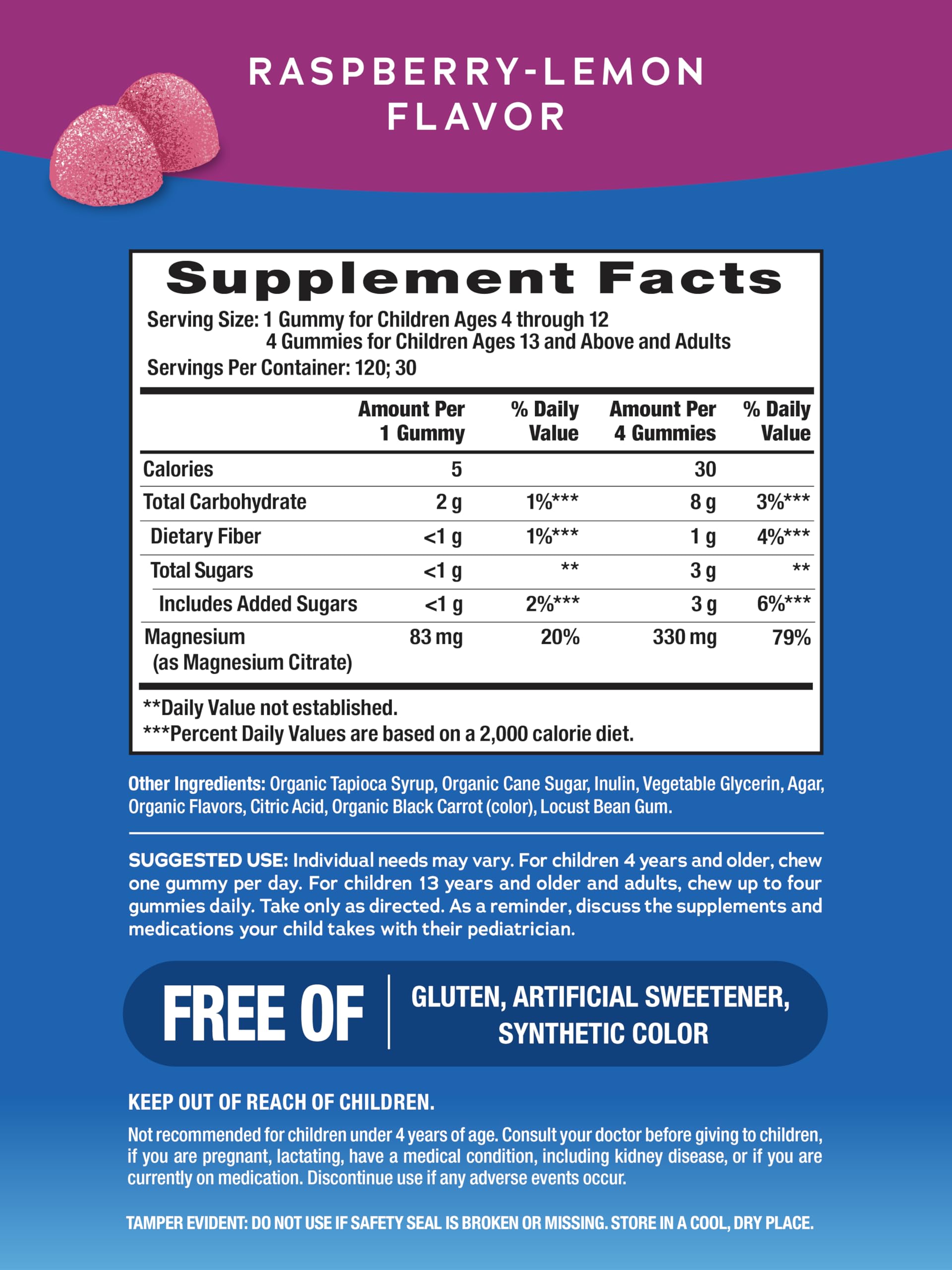 Close-up view of CALM Raspberry Lemon gummies