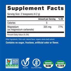 Side view of the Natural Vitality CALM Magnesium Drink Mix Cherry 8 oz