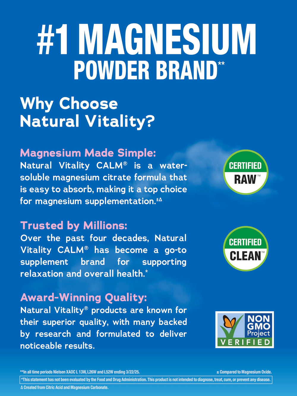 Natural Vitality CALM packaging box highlighting 30 single-serve packets.