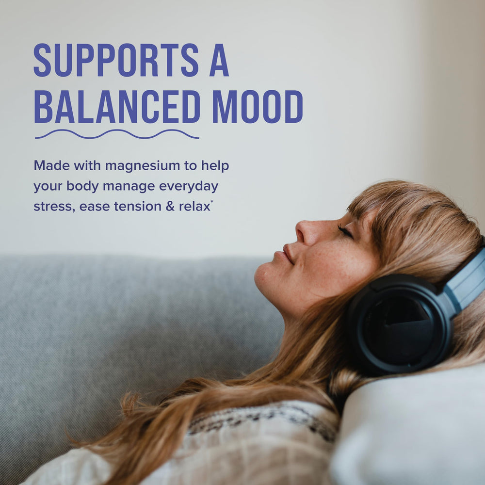 Magnesium glycinate and melatonin ingredients close-up