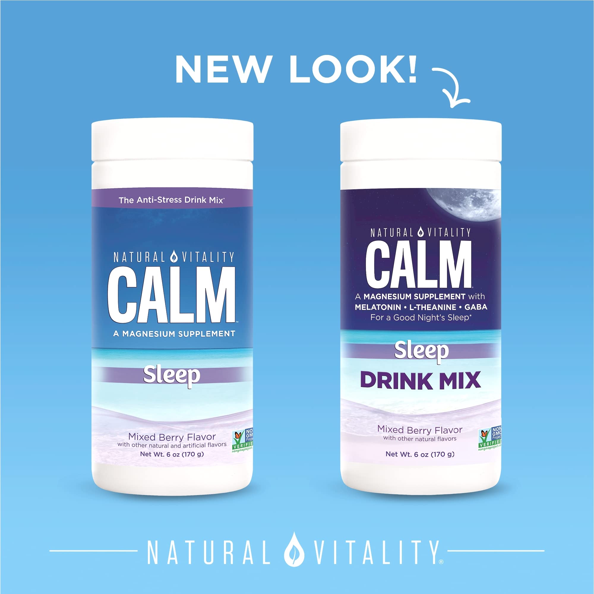 Natural Vitality logo with Calmful Sleep packaging