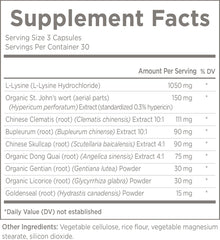 Front label of Trilex Essentials herbal supplement with lips health imagery