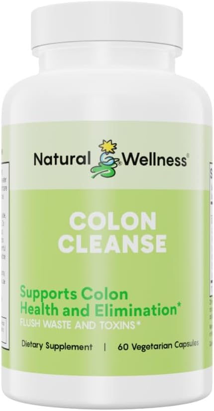 Natural Wellness Colon Cleanse bottle with 60-count vegetarian capsules