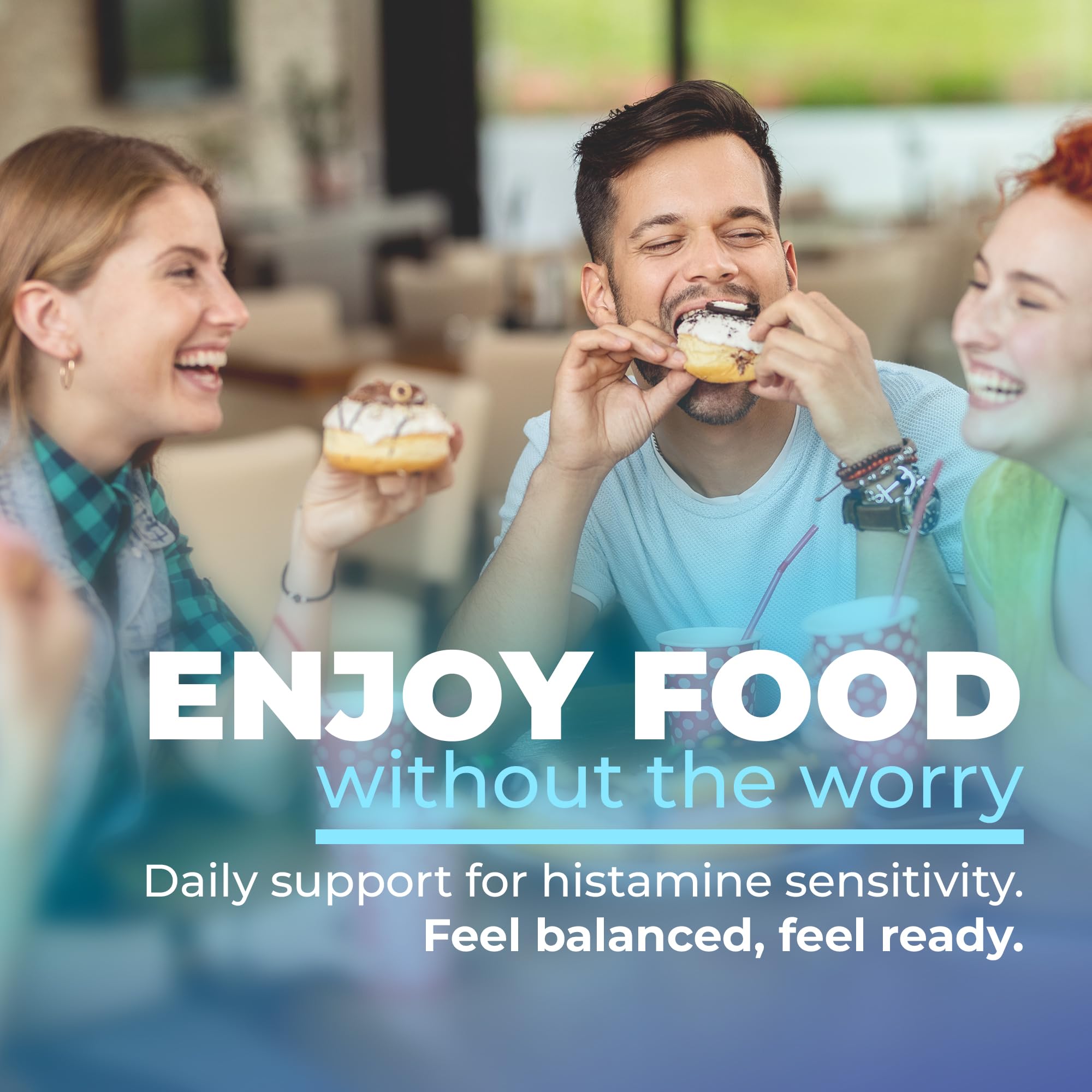 Close-up of NATURALABS DAO Histamine Blocker bottle