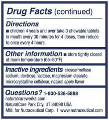Close-up of NaturalCare mini tablet texture and apple color for easy chewing