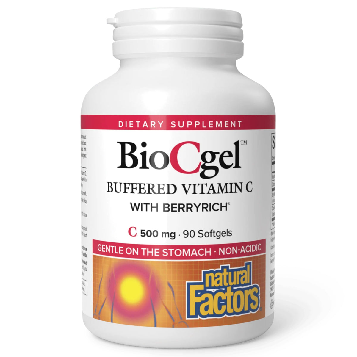 Natural Factors BioCgel Vitamin C bottle with BerryRich label