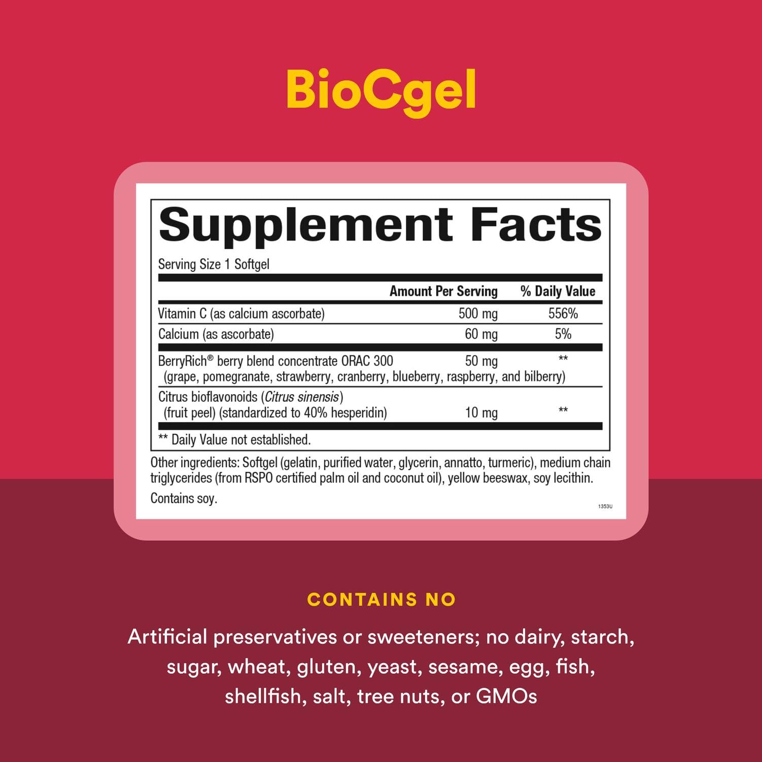 Calcium ascorbate non-acidic vitamin C icon on packaging