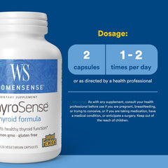 Close-up of ThyroSense label highlighting vegetarian, non-GMO and third-party testing for purity.