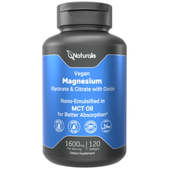 Naturalis Vegan Triple Magnesium Complex bottle and label