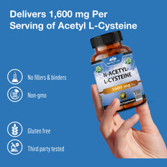 NaturaLife Labs NAC 1600 mg bottle with label