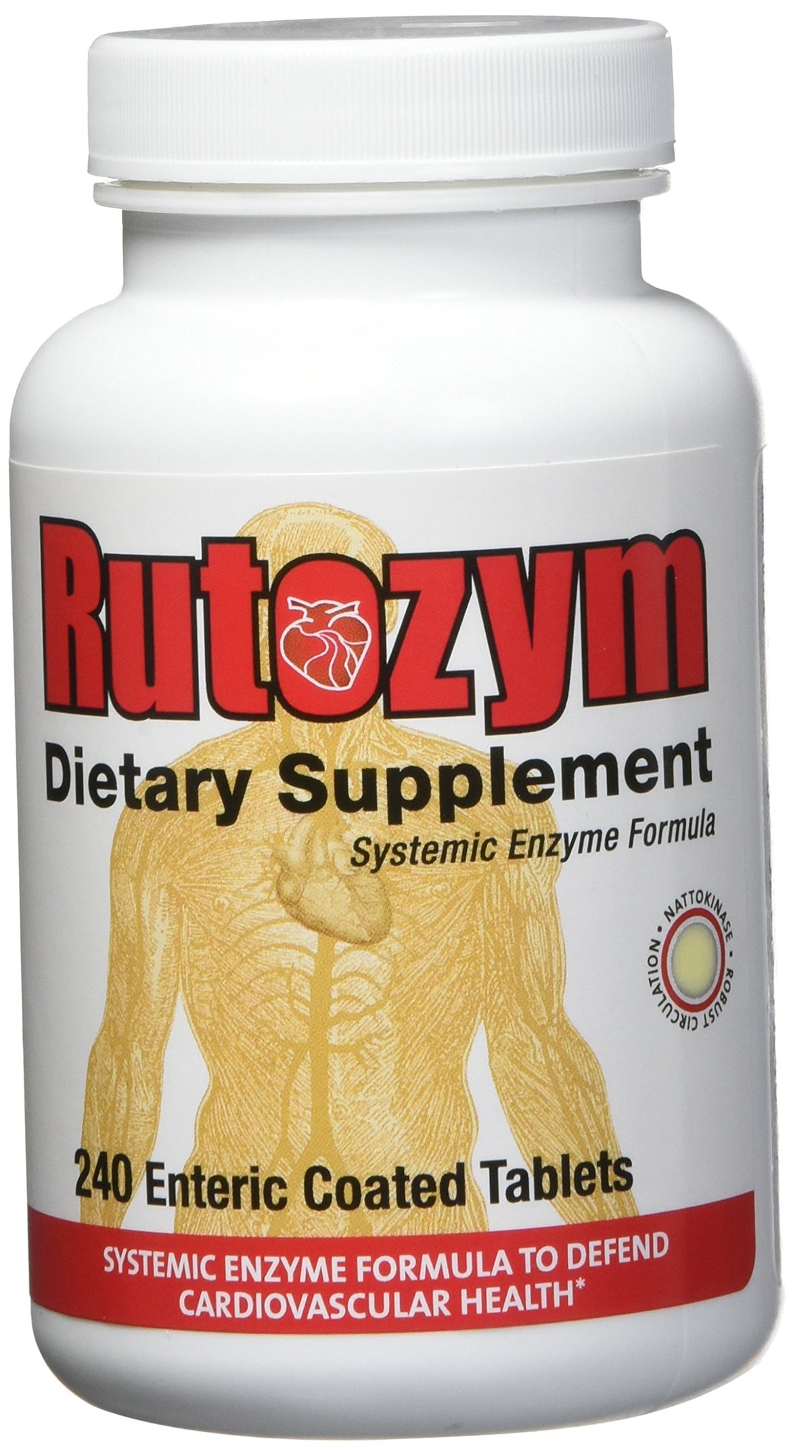 Naturally Vitamins Rutozym 240 count bottle front view