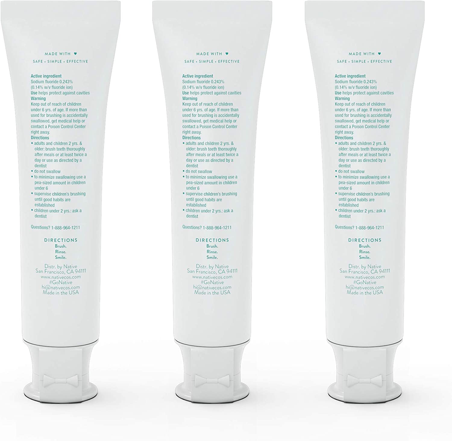 Naturally derived cleaners used in toothpaste ingredients
