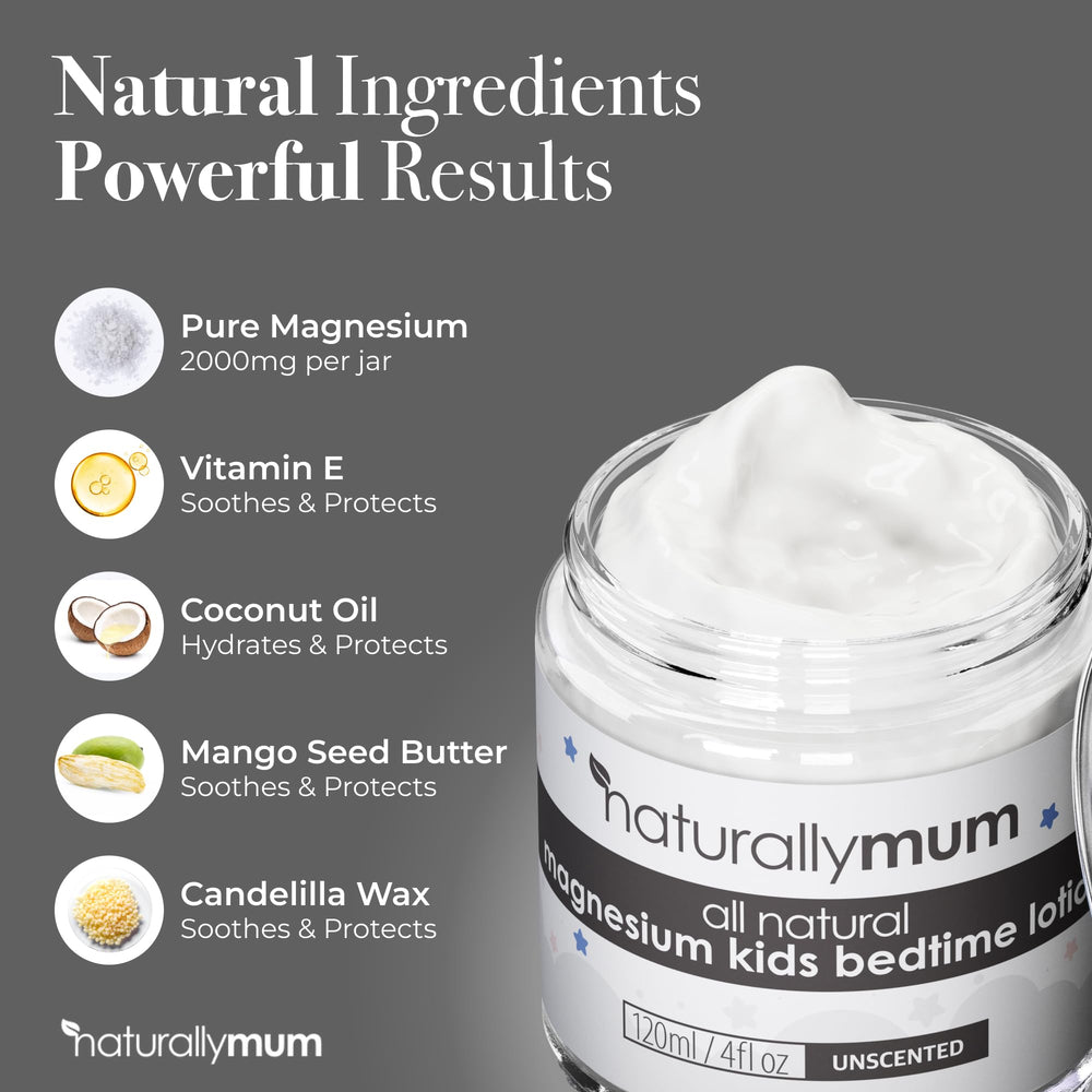 Applying a small amount of magnesium lotion to a child’s foot