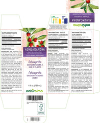 Close-up of Naturalma Ashwagandha tincture bottle with label