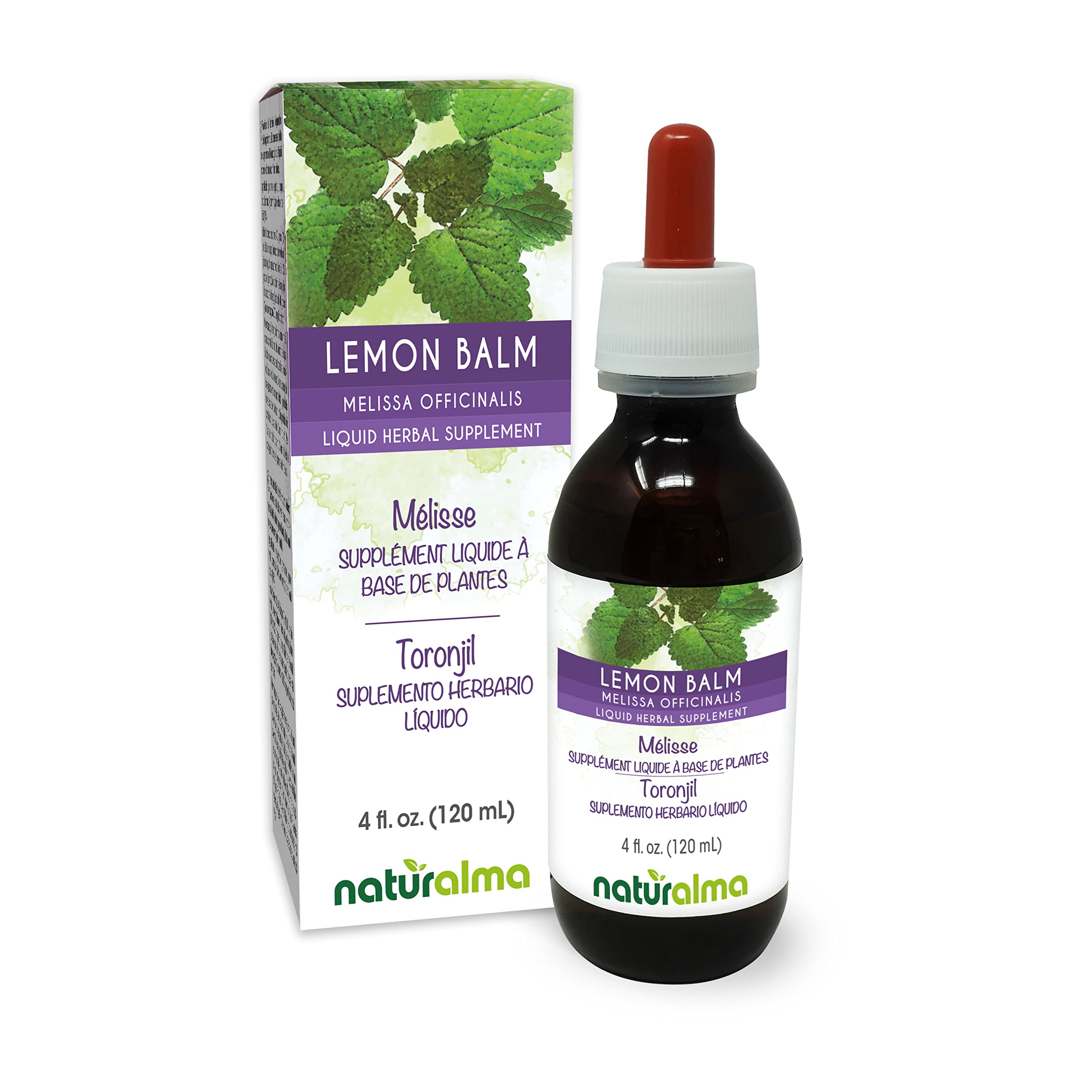 Naturalma Lemon Balm Tincture bottle with label