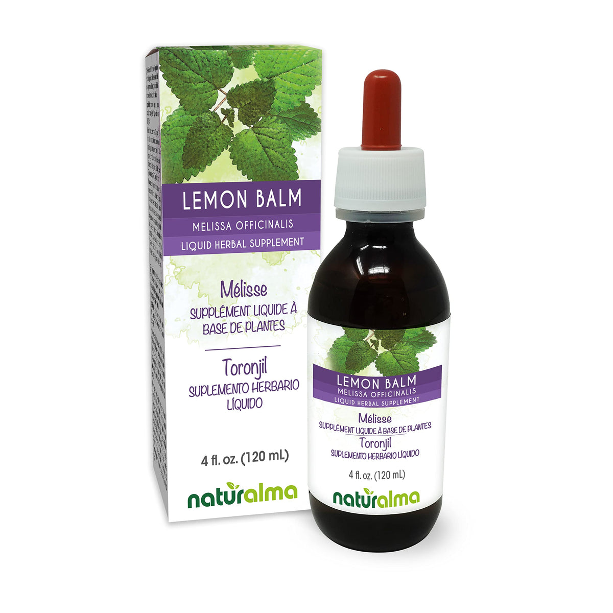 Naturalma Lemon Balm Tincture bottle with label
