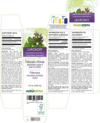 Pulmonaria officinalis Lungwort tincture bottle label close-up