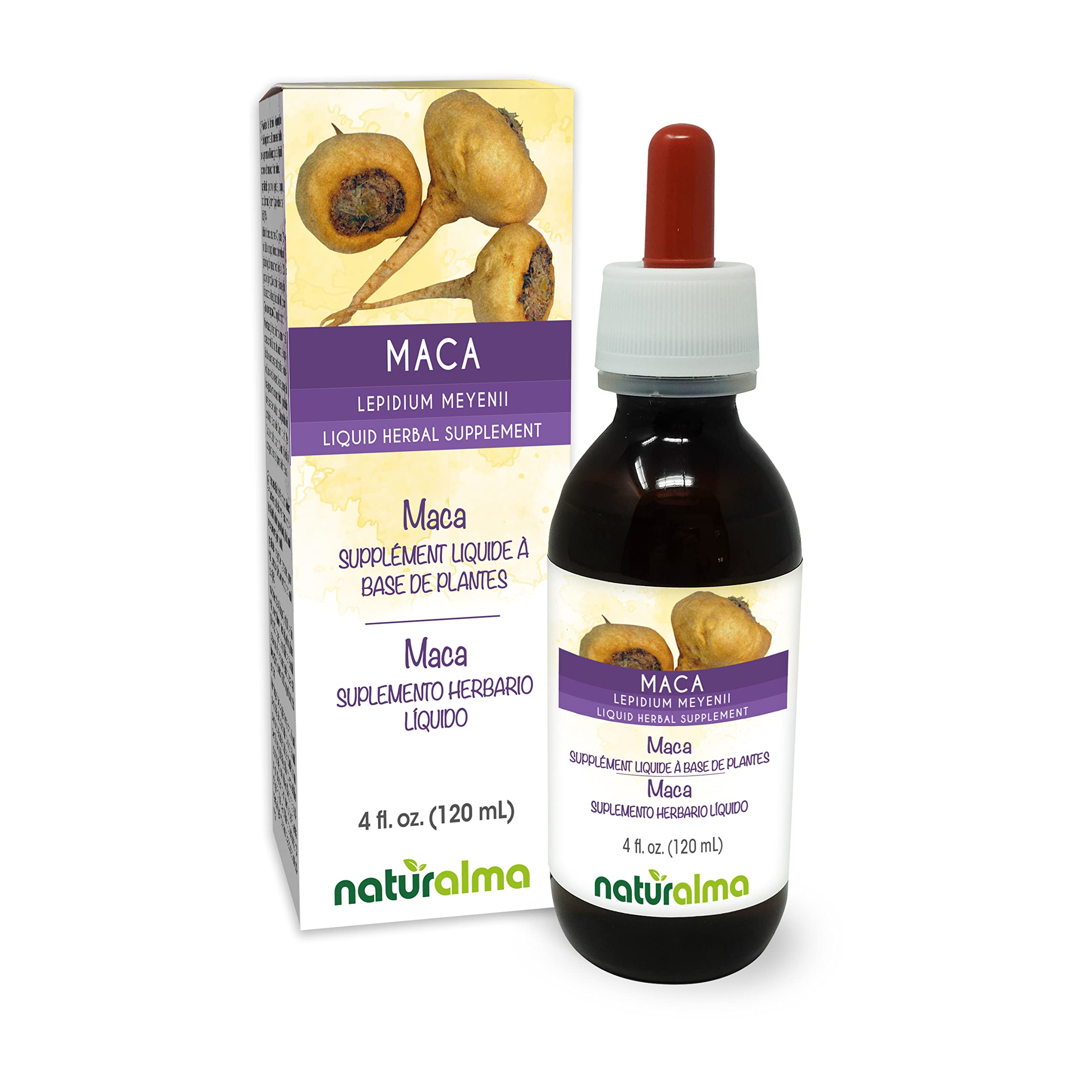 Naturalma Maca tincture bottle with 4 oz size