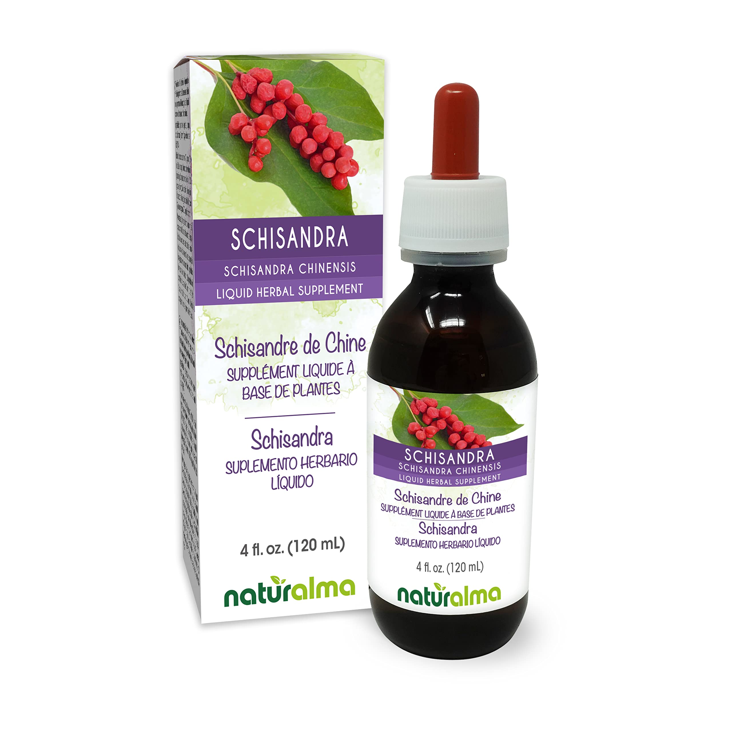 Naturalma Schisandra tincture bottle with dropper – 4 fl oz