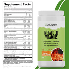 NaturalSlim Metabolic Vitamins packets for one month