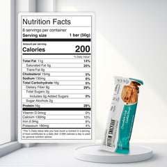NaturalSlim protein bar close-up highlighting chewy texture and protein