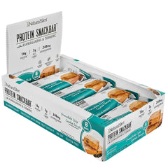 NaturalSlim protein bars package showing gluten-free, high-protein snack option