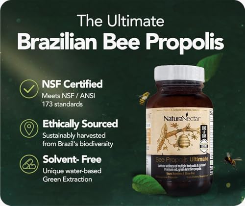 Wellness concept with propolis and natural health imagery