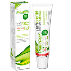 NaturDent denture adhesive tube - back label