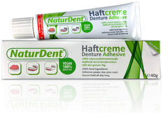 NaturDent denture adhesive tube - front view