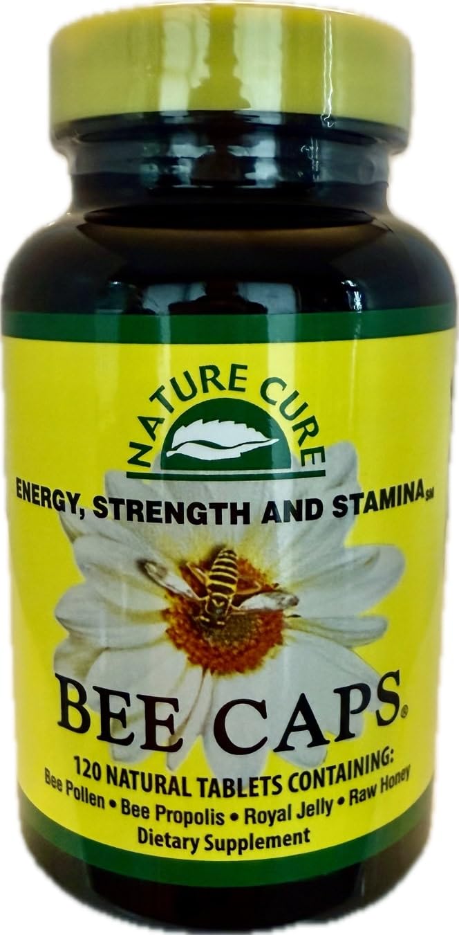 Nature Cure Bee Caps 120 Caplets bottle – front view