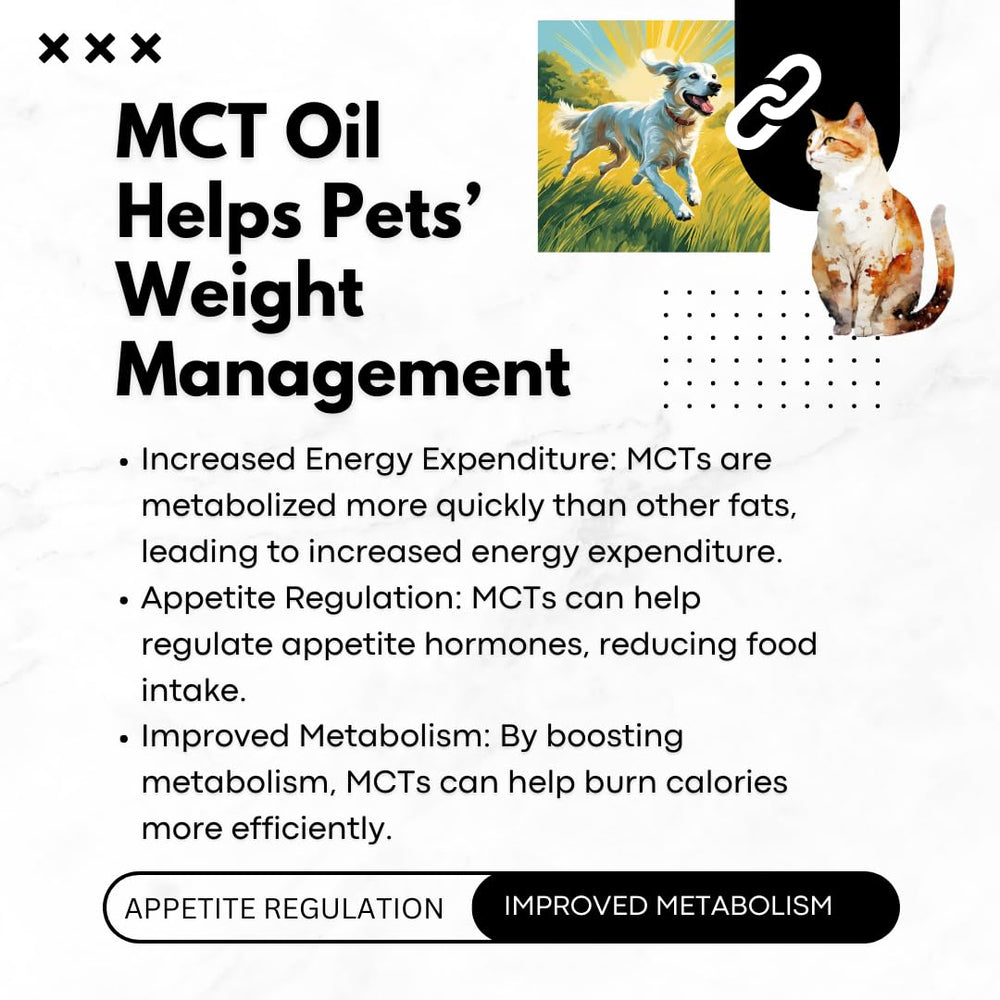 MCT oil derived from organic coconuts, suitable for humans and pets
