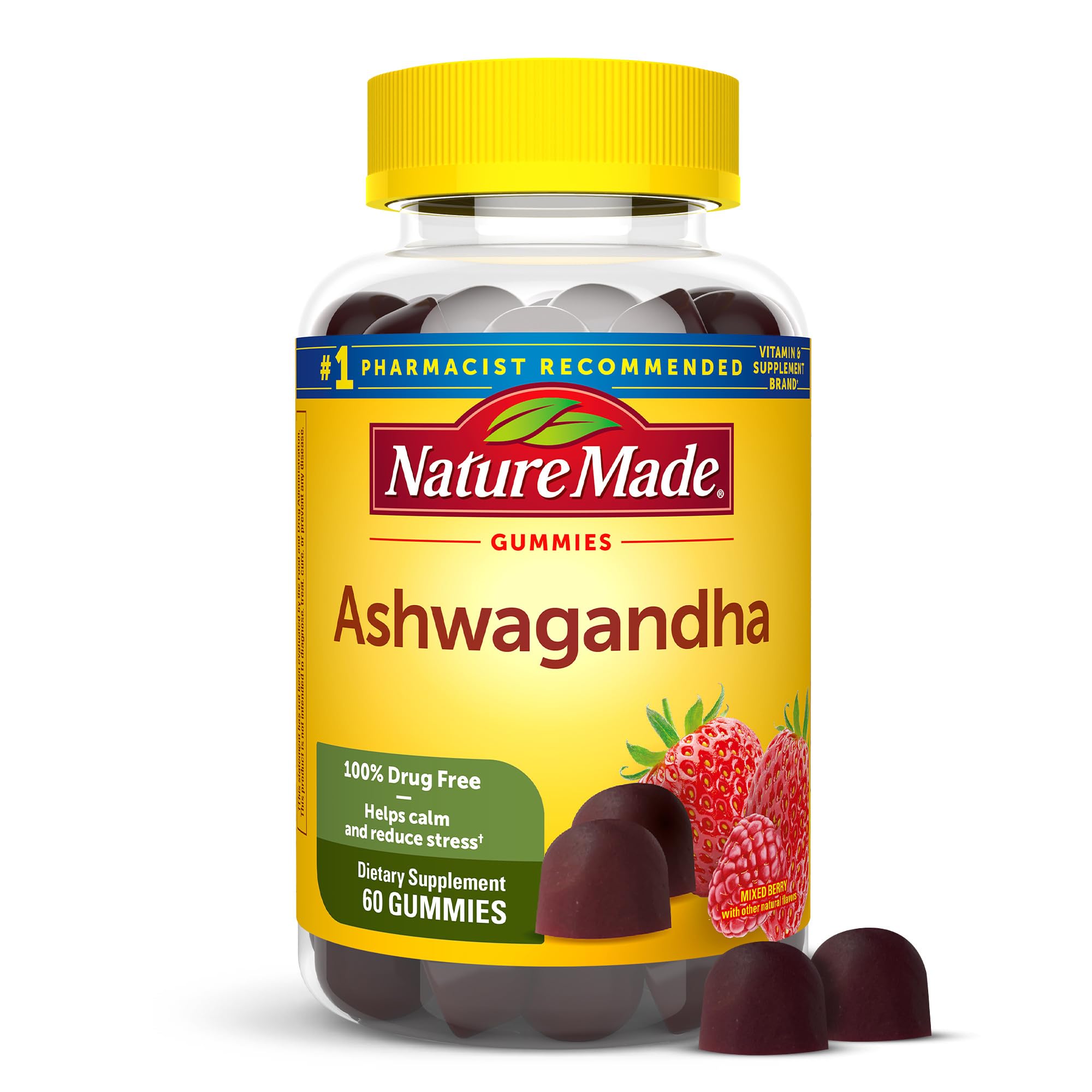Nature Made Ashwagandha Gummies bottle – 60 count, 30-day supply