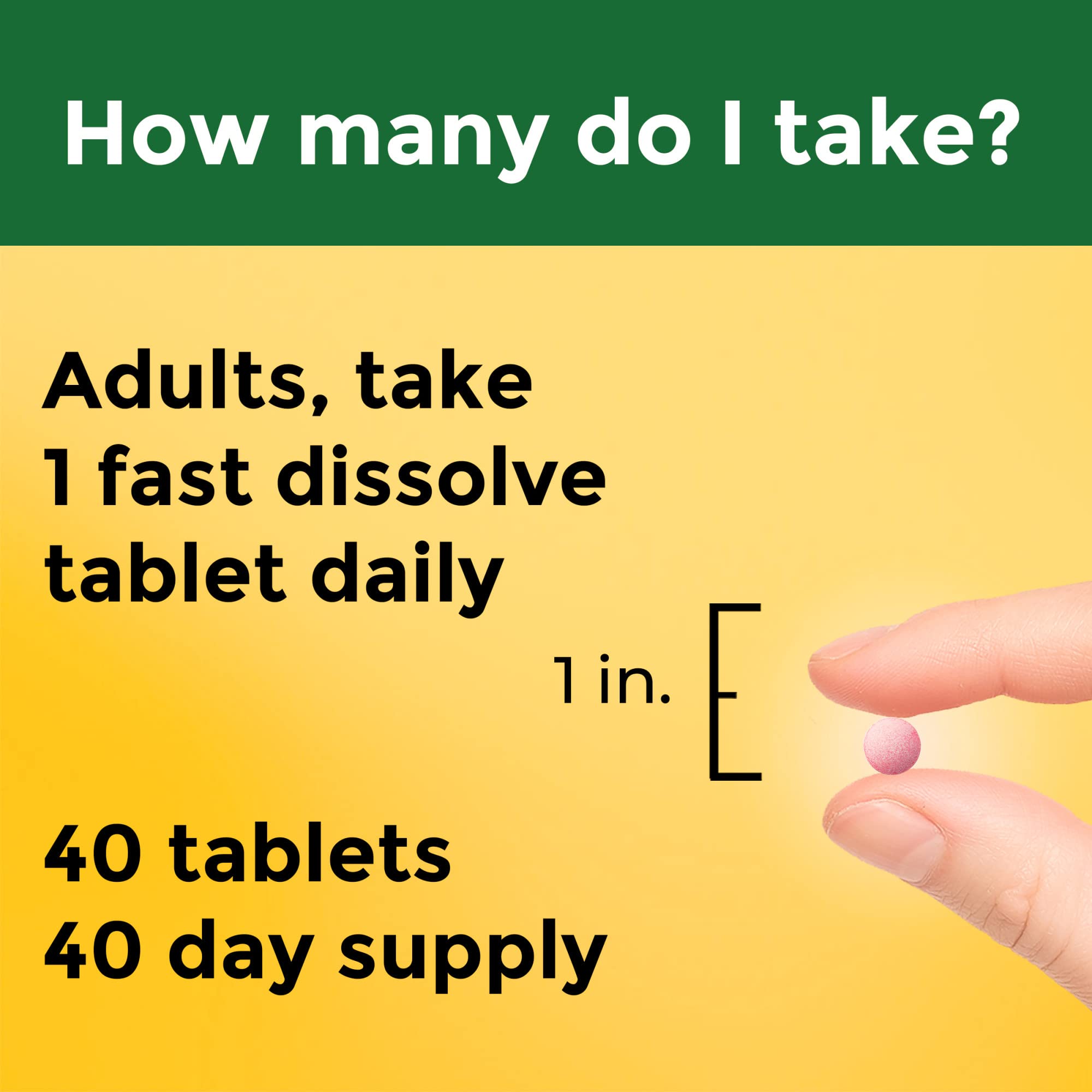 Nature Made Vitamin B12 tablets with 40-day supply