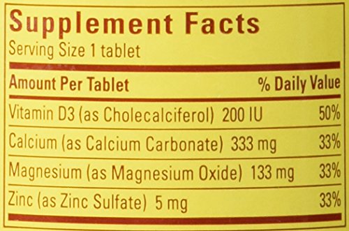 Calcium Magnesium Zinc supplement tablets image