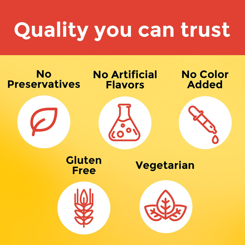 Vegetarian and gluten-free icons on Nature Made Choline packaging