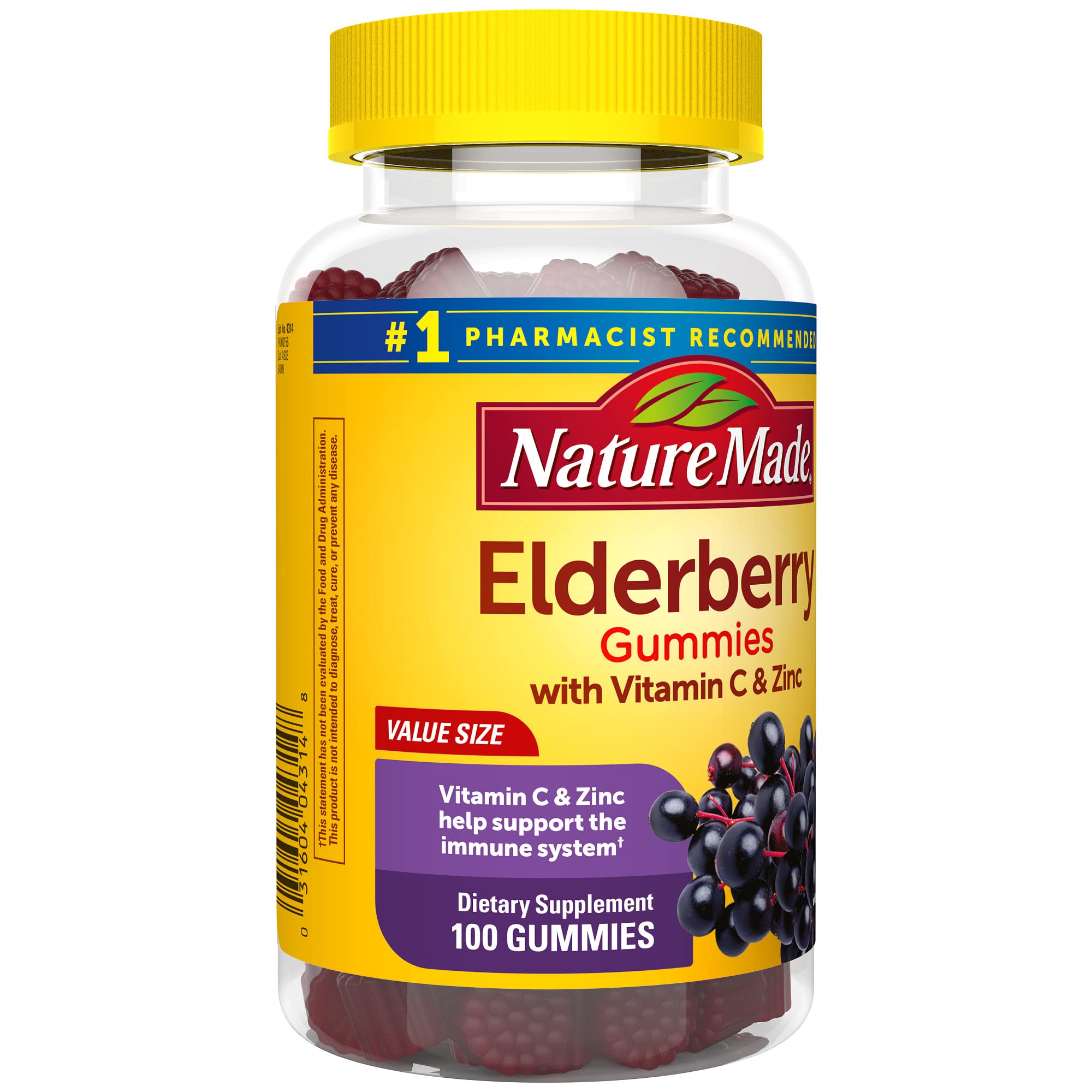 Adults chewing two elderberry gummies daily for immune support