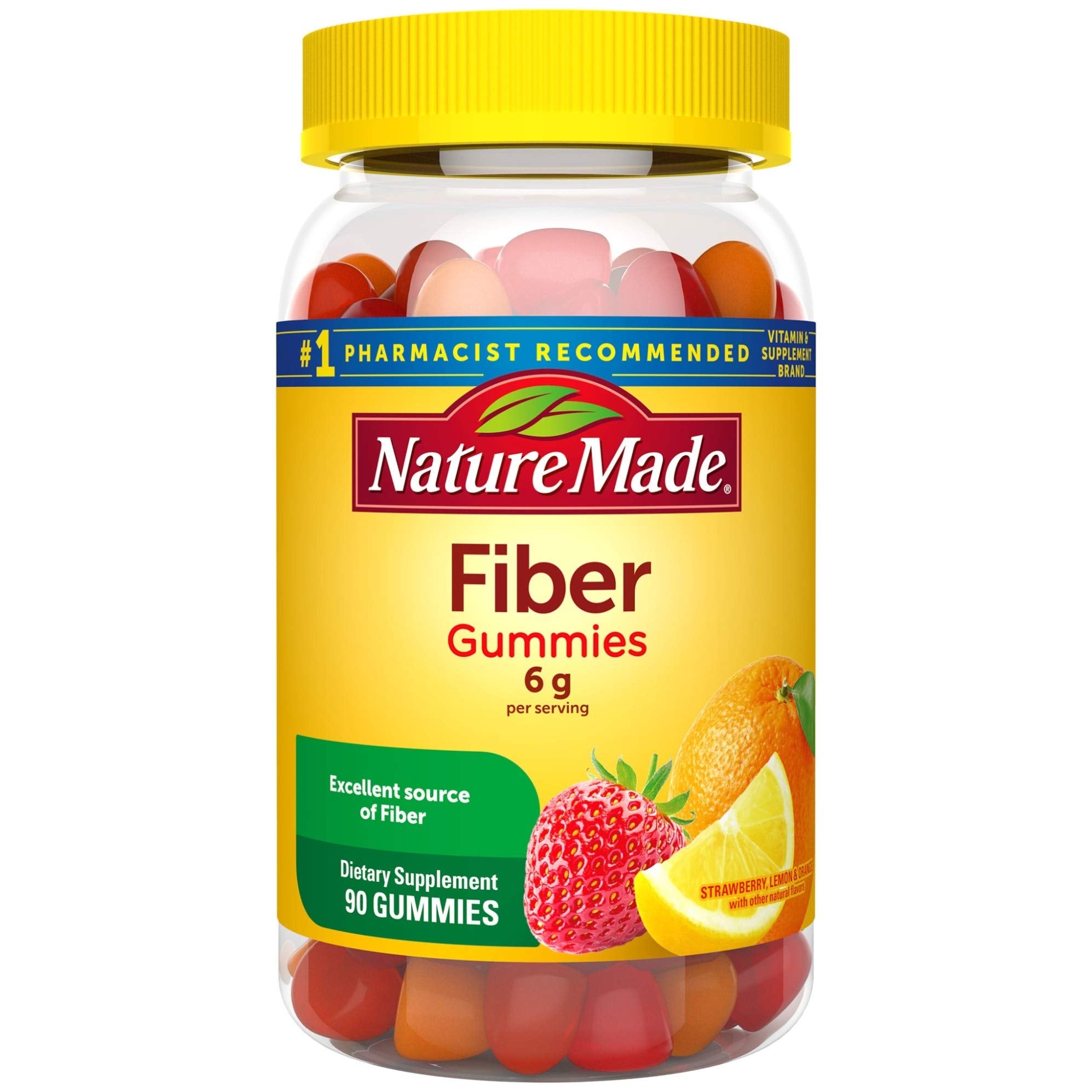 Nature Made Fiber 6 g Gummies bottle front label