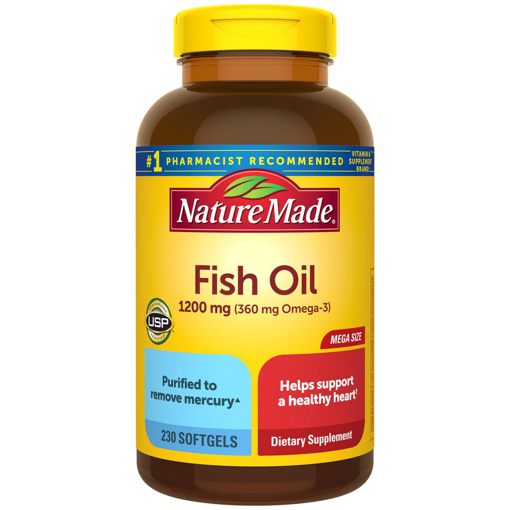 Nature Made Fish Oil 1200 mg softgels bottle