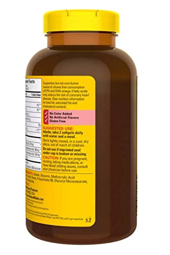 Side view of Nature Made fish oil bottle 150 count