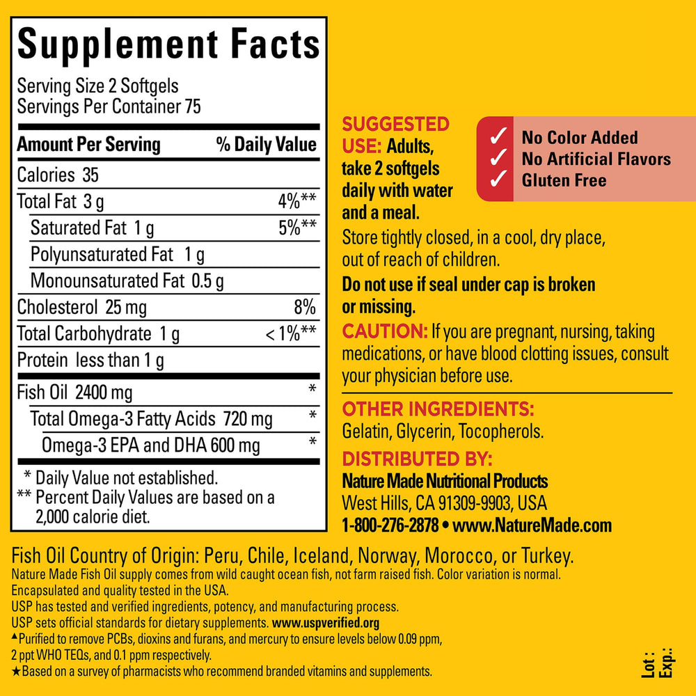 Gluten-free and no artificial flavors label on bottle