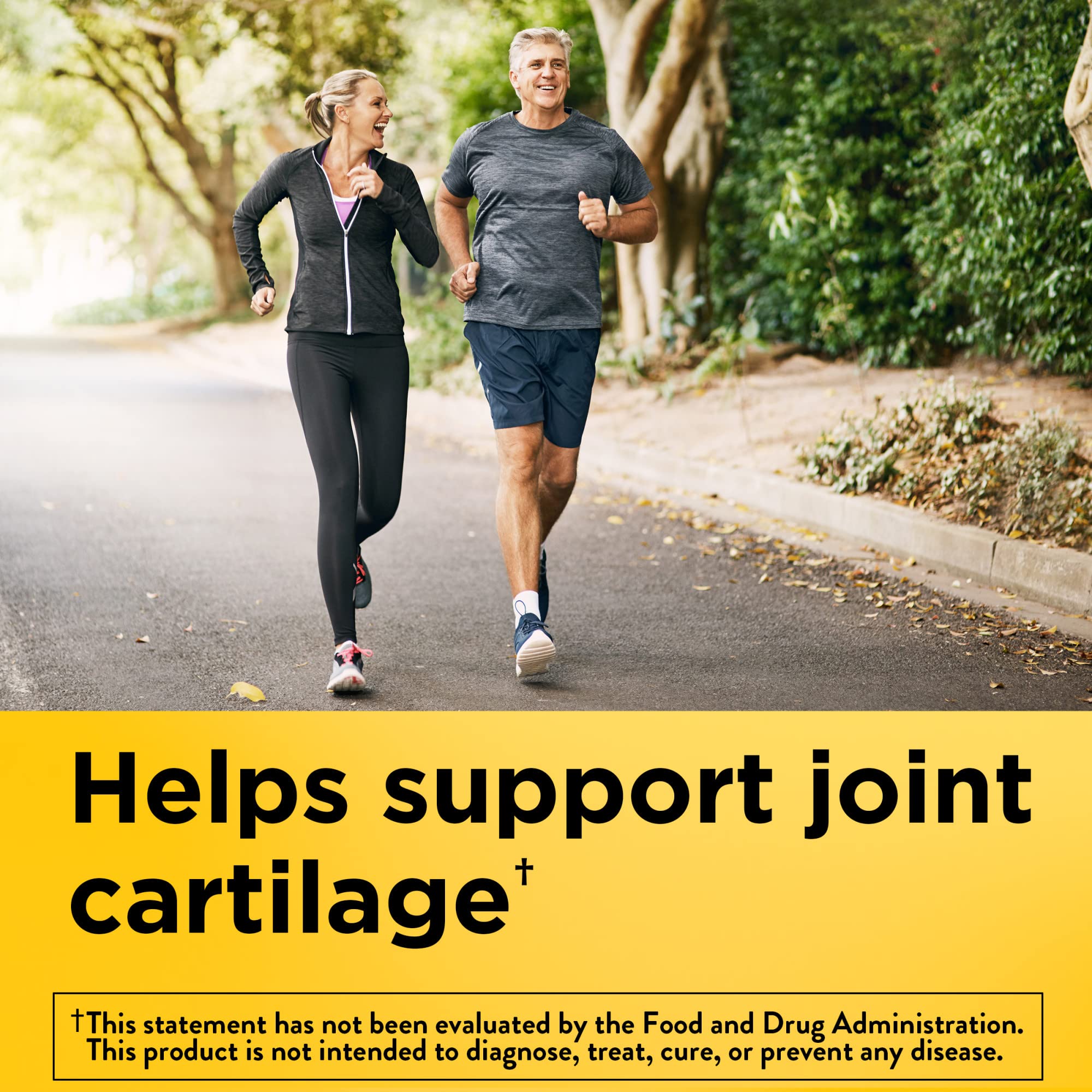 Close-up of Glucosamine Chondroitin MSM caplets for joint support