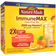Nature Made ImmuneMAX orange-flavor 30-stick-pack packaging