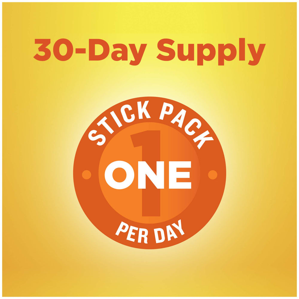 Nutrition label highlights 2000 mg Vitamin C, 20 mg Zinc, 1000 IU Vitamin D