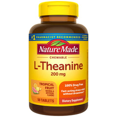 Nature Made L-Theanine 200mg chewables bottle front view