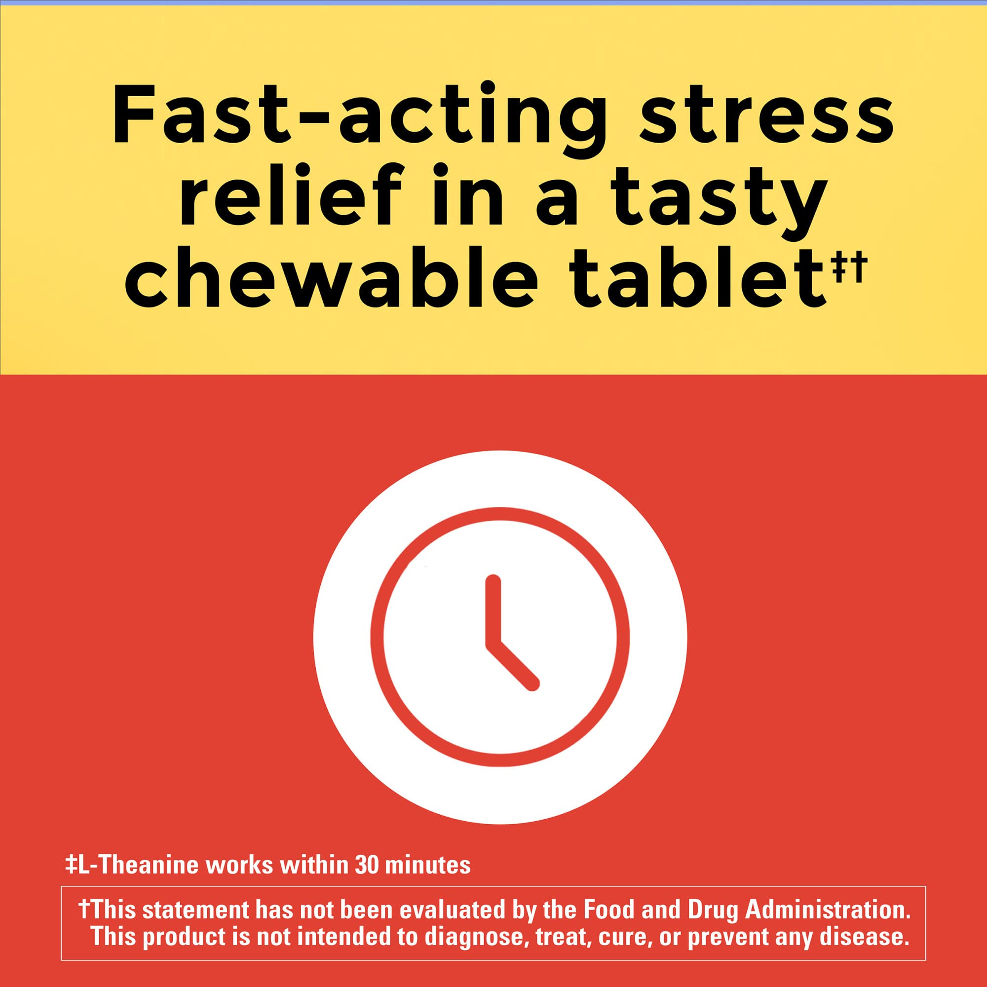 Chewable tablet in tropical fruit flavor