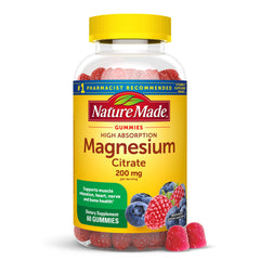 Nature Made High Absorption Magnesium Citrate 200 mg gummies bottle – 60 count