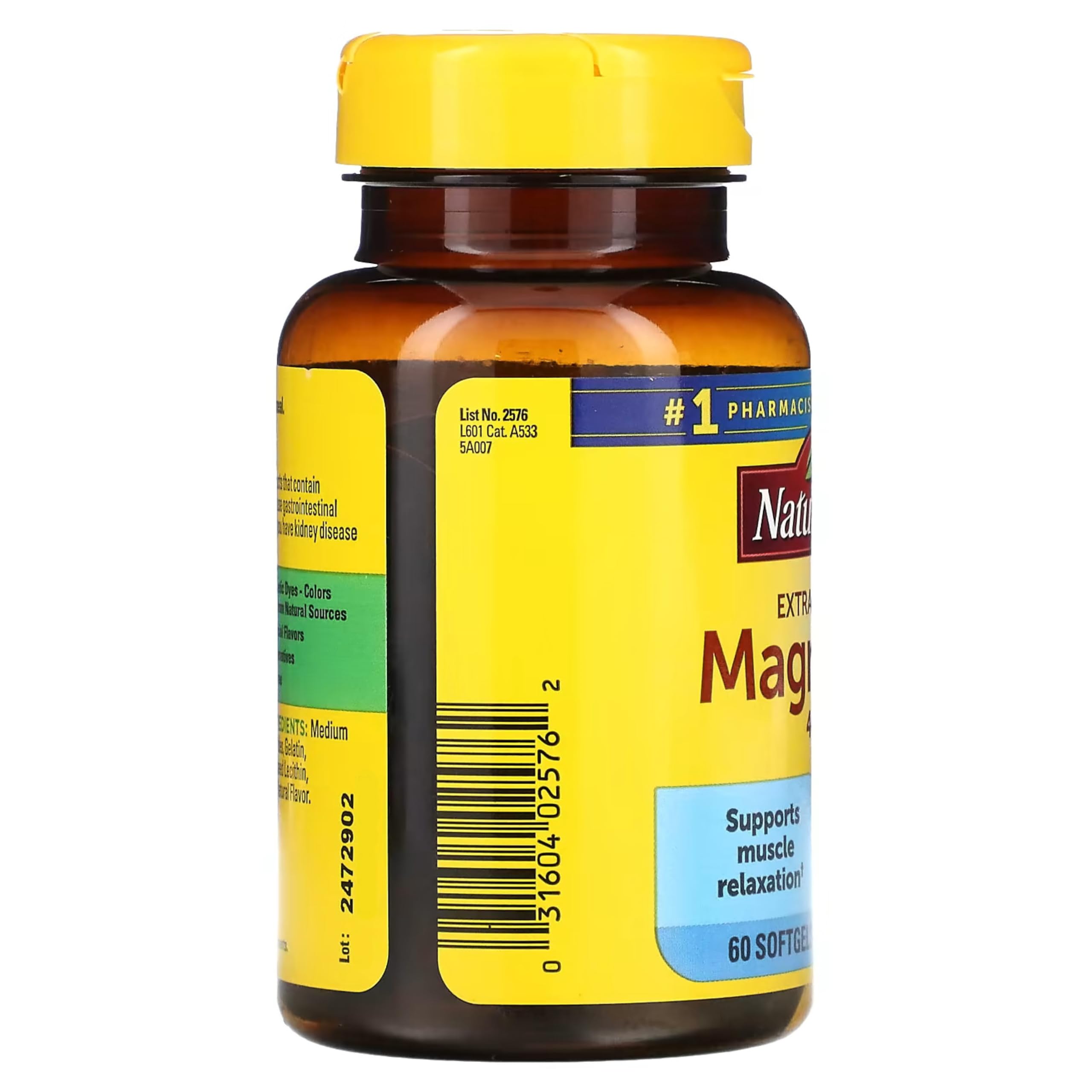 Front of bottle with Nature Made branding