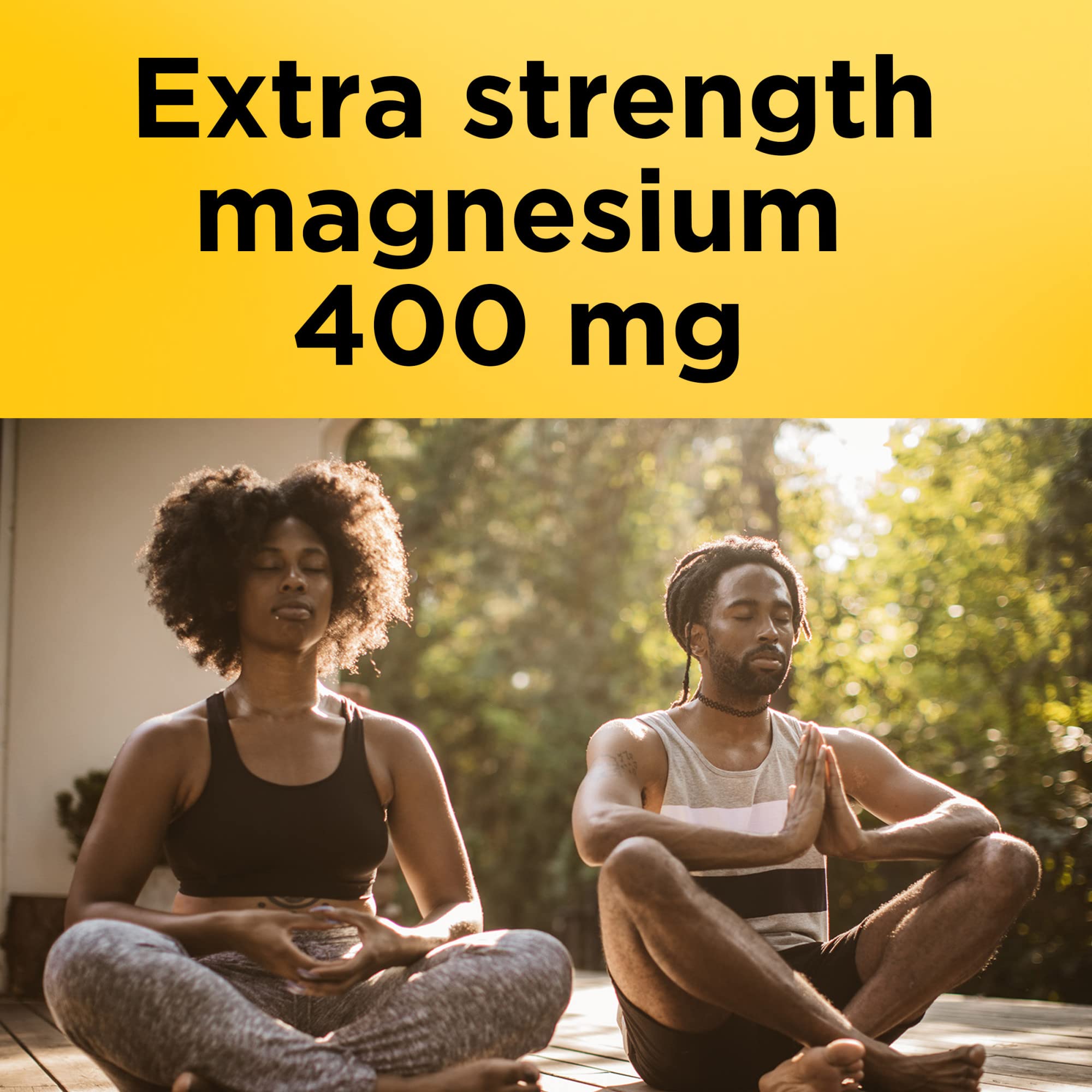Bottle of Nature Made Extra Strength Magnesium Oxide 400 mg softgels