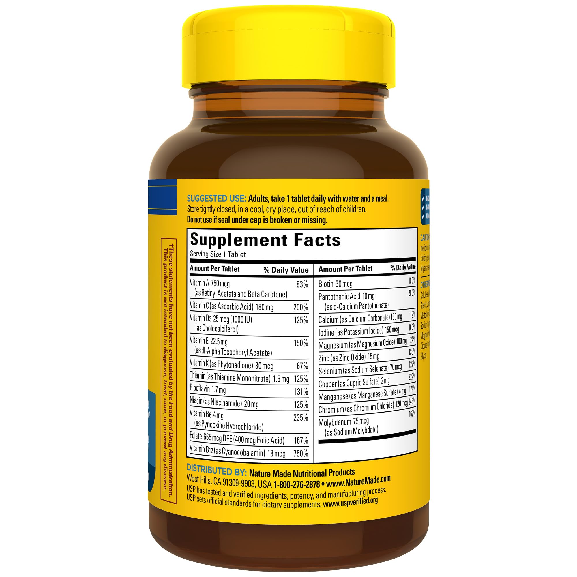 Nature Made Multivitamin for Him bone and muscle support iconography